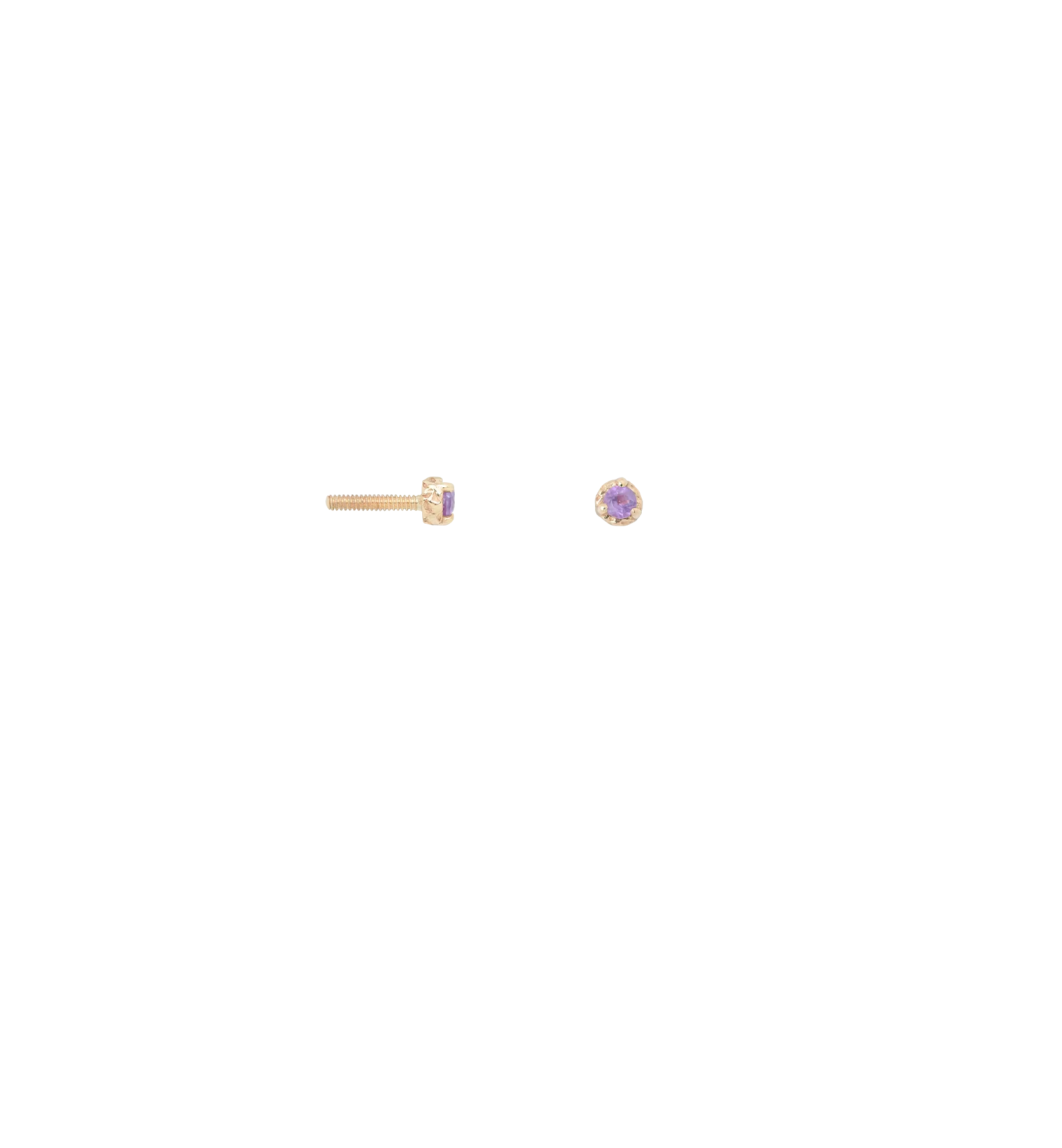 Birthstone Piercing Front 14K - Image 7