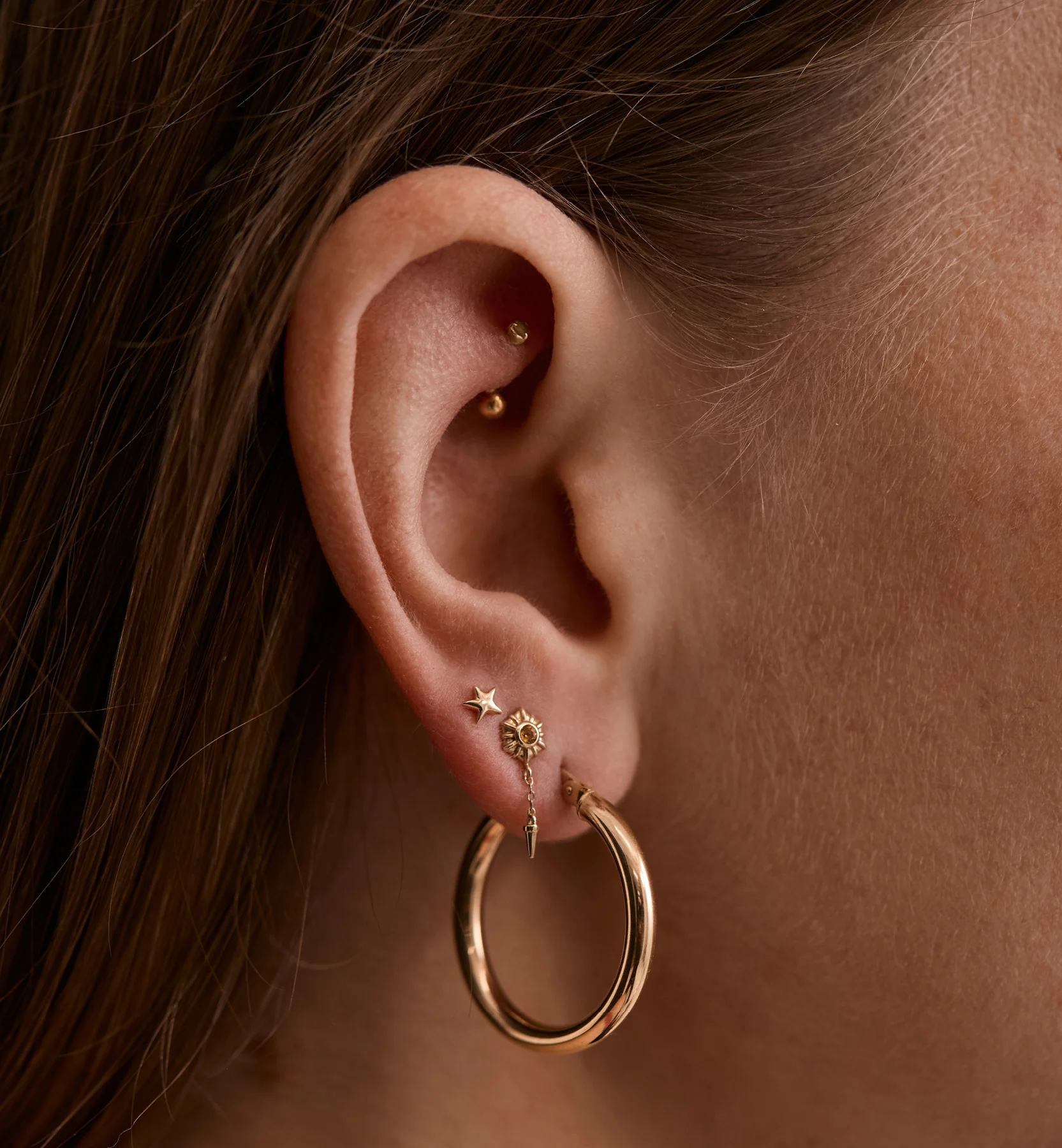 Coronal Rain Piercing Front 14K - Image 3