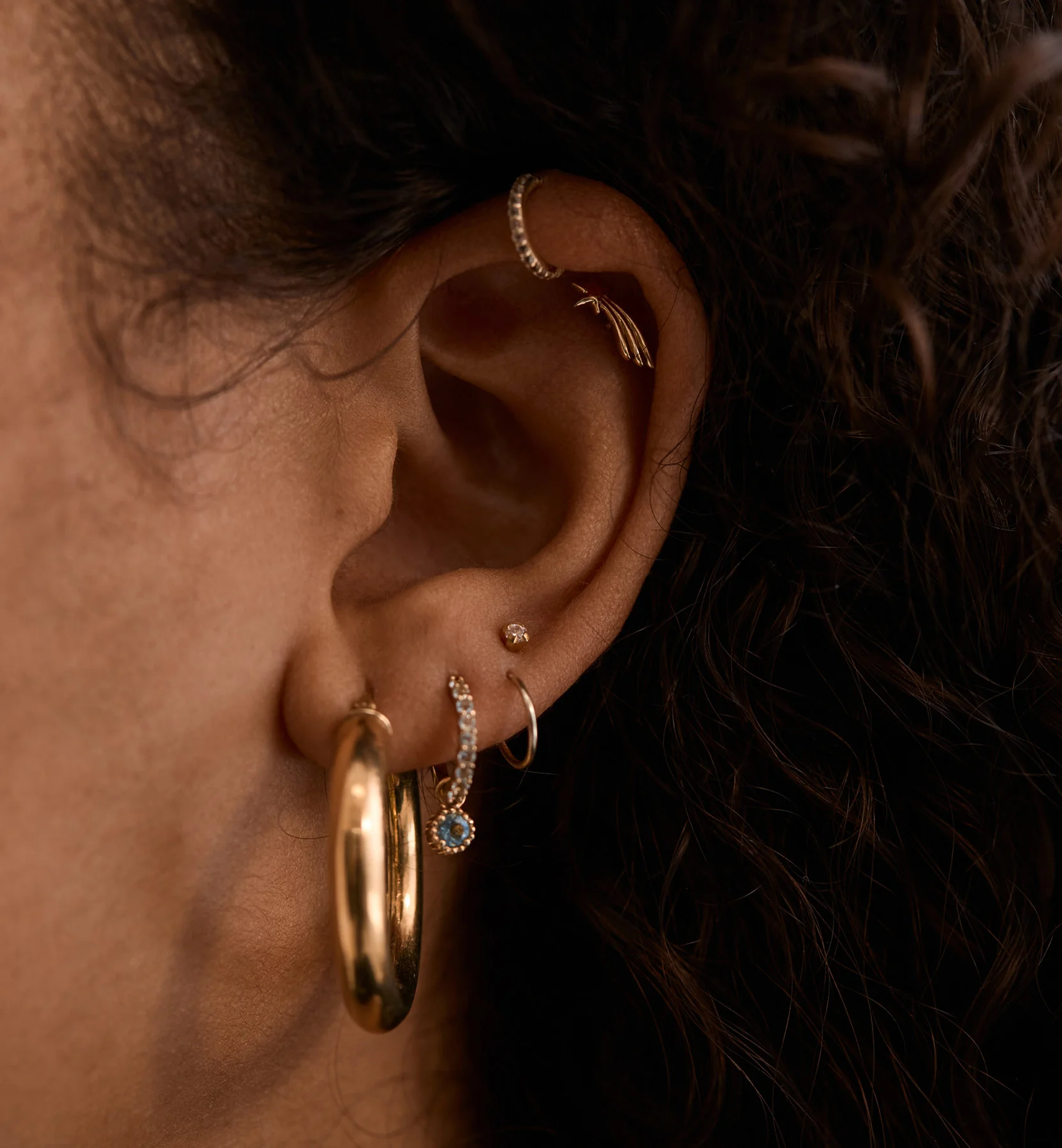 Meteor Piercing Front 14K - Image 3