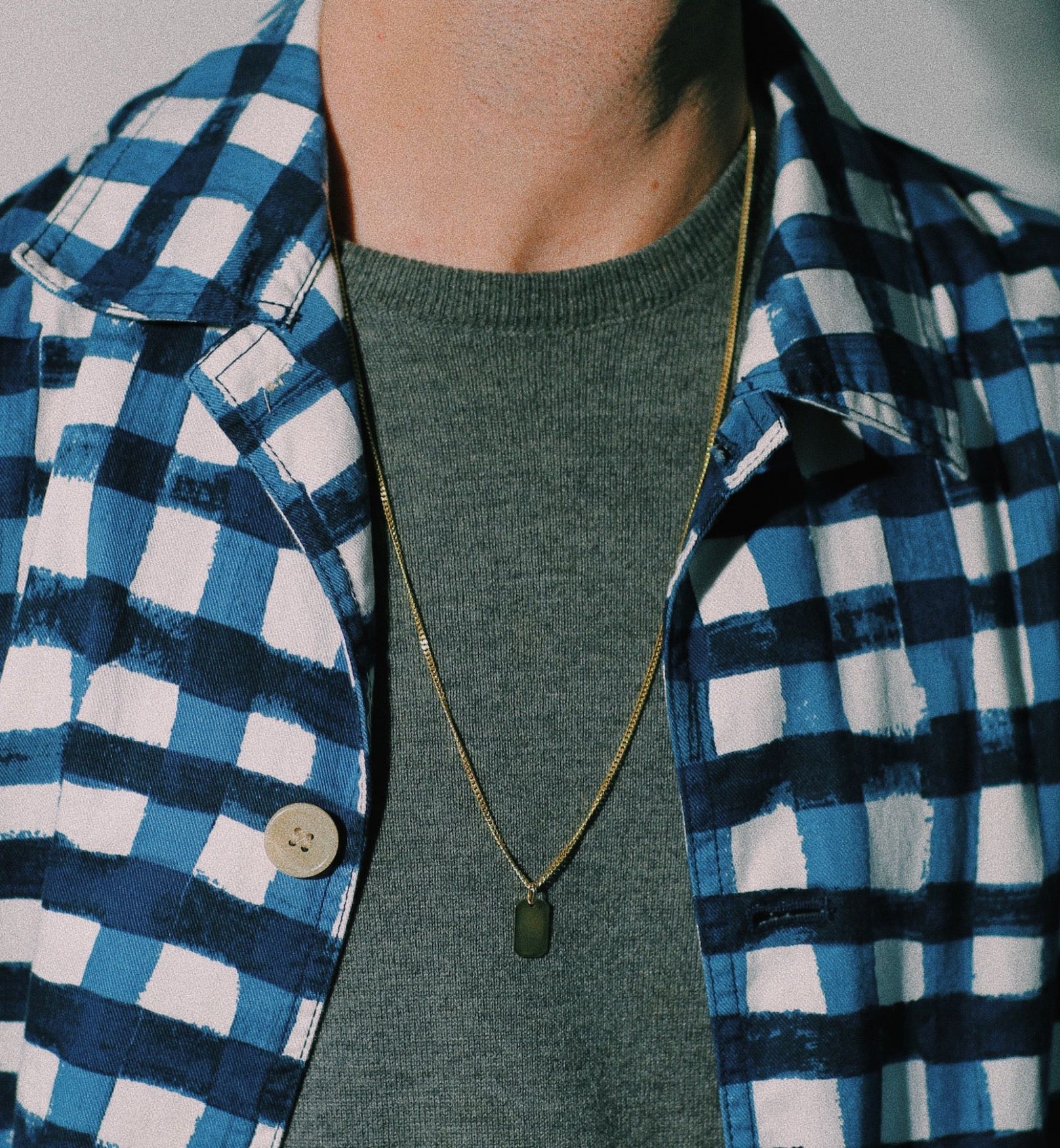 Rectangle Engraving Pendant 14K - Image 4