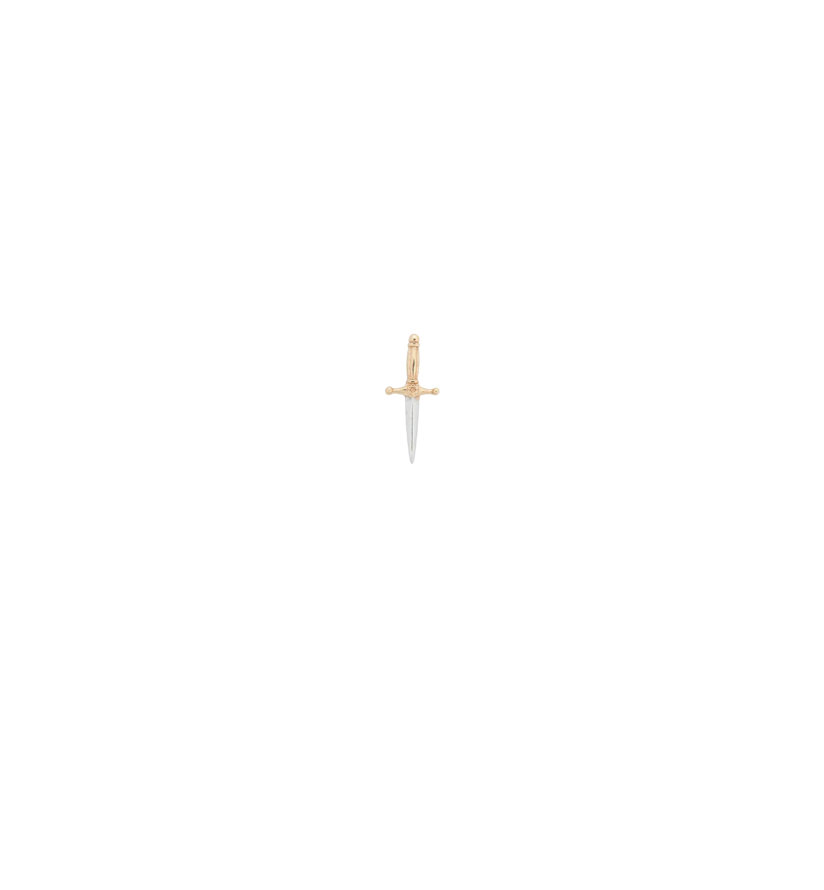 Single Magical Dagger Stud Earring 14K - Image 3