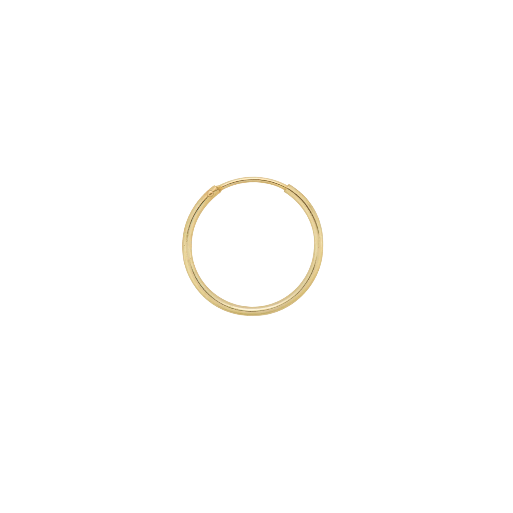 Single Plain Ring Earring 14K - Image 7