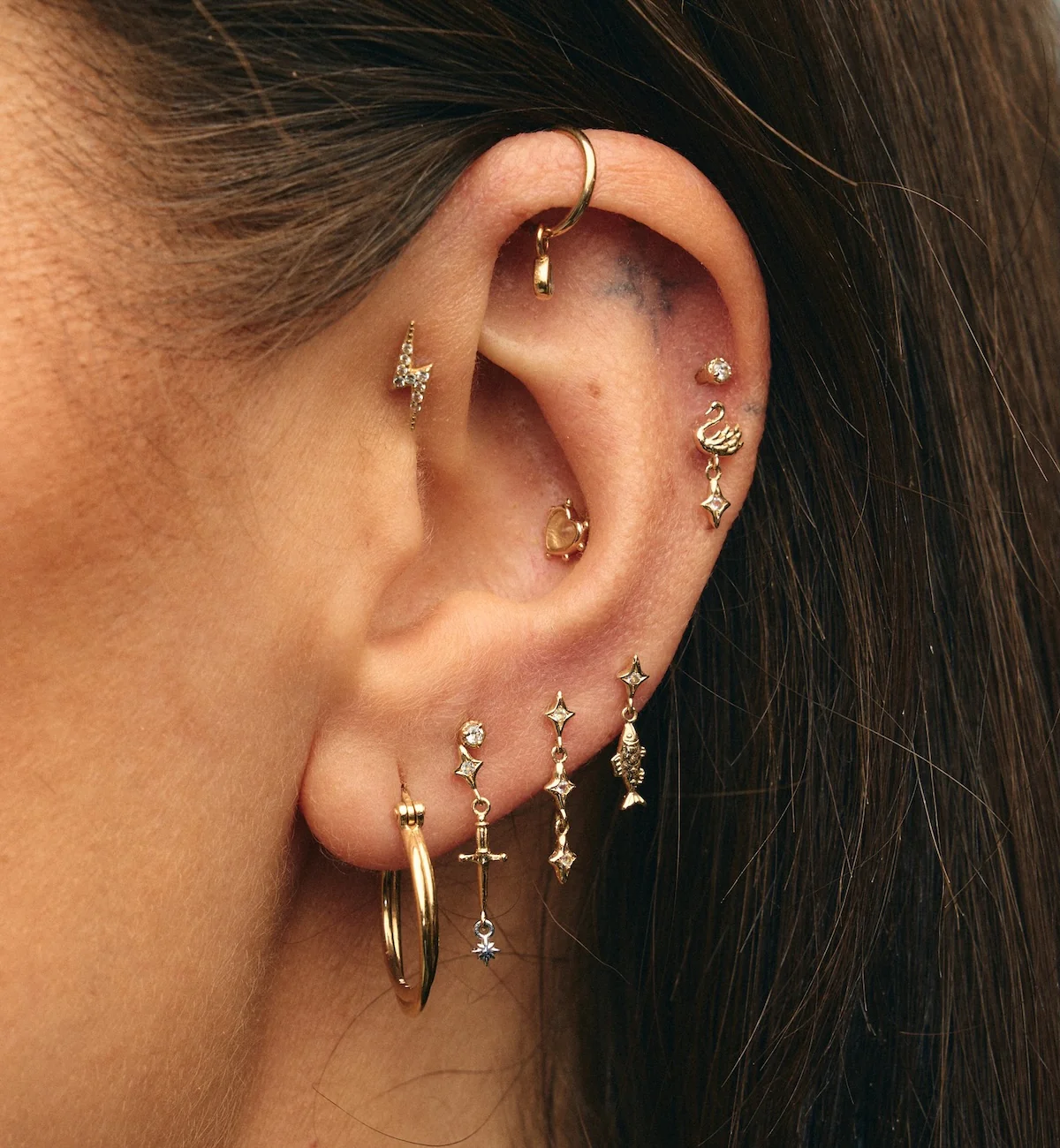Single Twined Souls Stud Earring 14K - Image 3