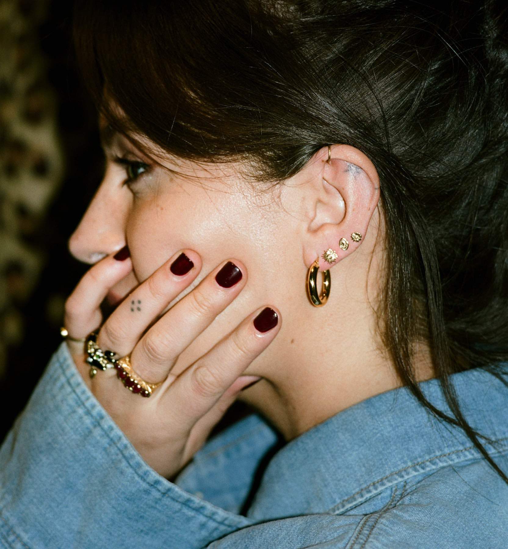Sunflower Piercing Front 14K - Image 5